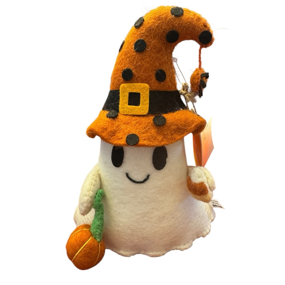 White Felt Ghost Figurine